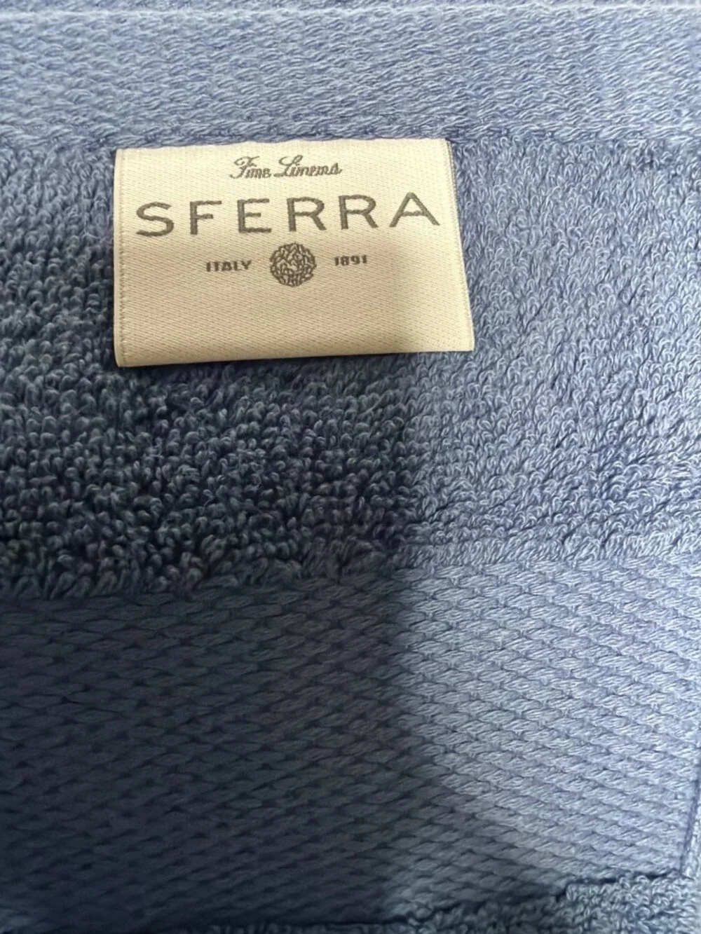 NWT SFERRA Bello Bath Towel Navy Size 30x60